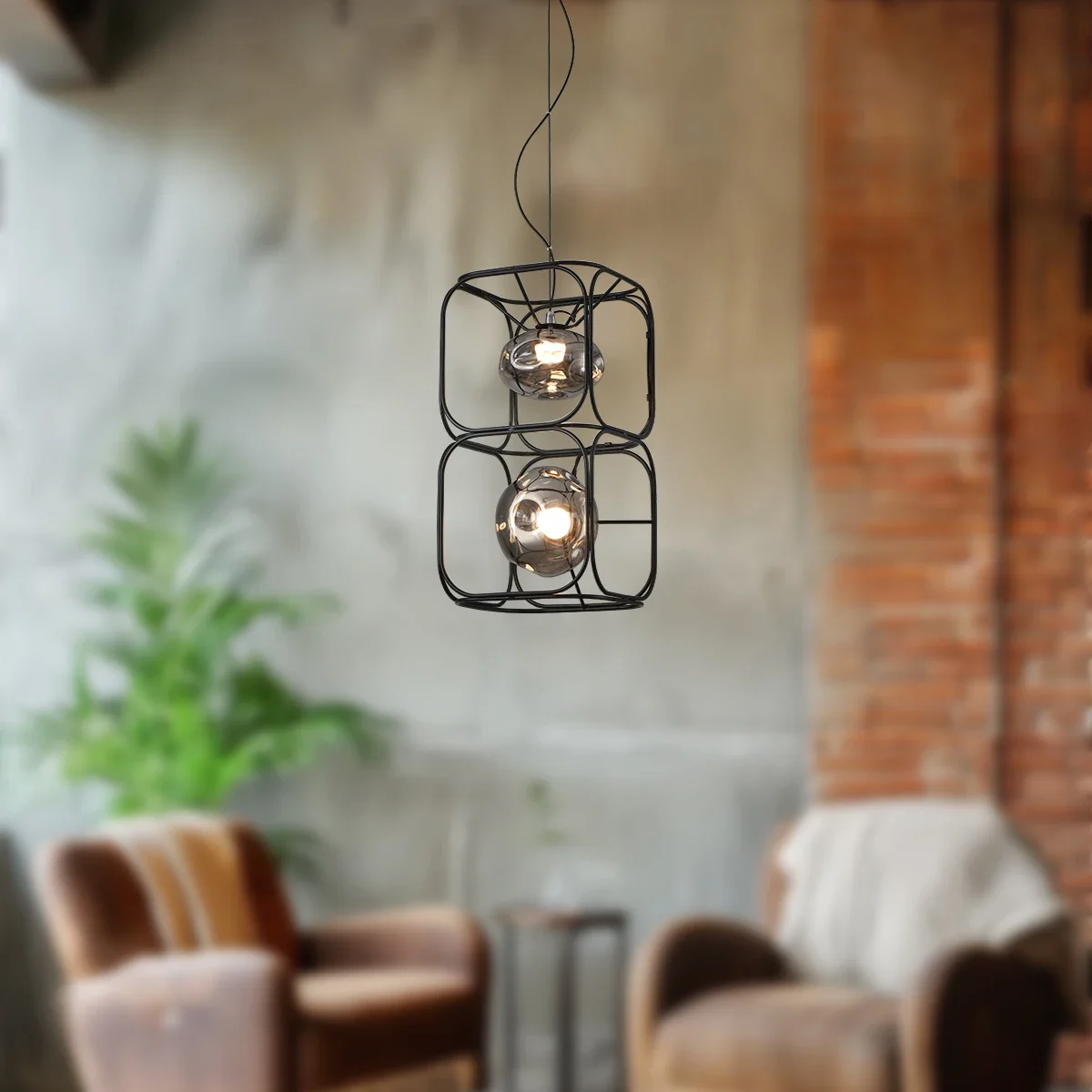 Retro LED Chandelier Black Geo - огляд і ціна Geometric Lamp Shade