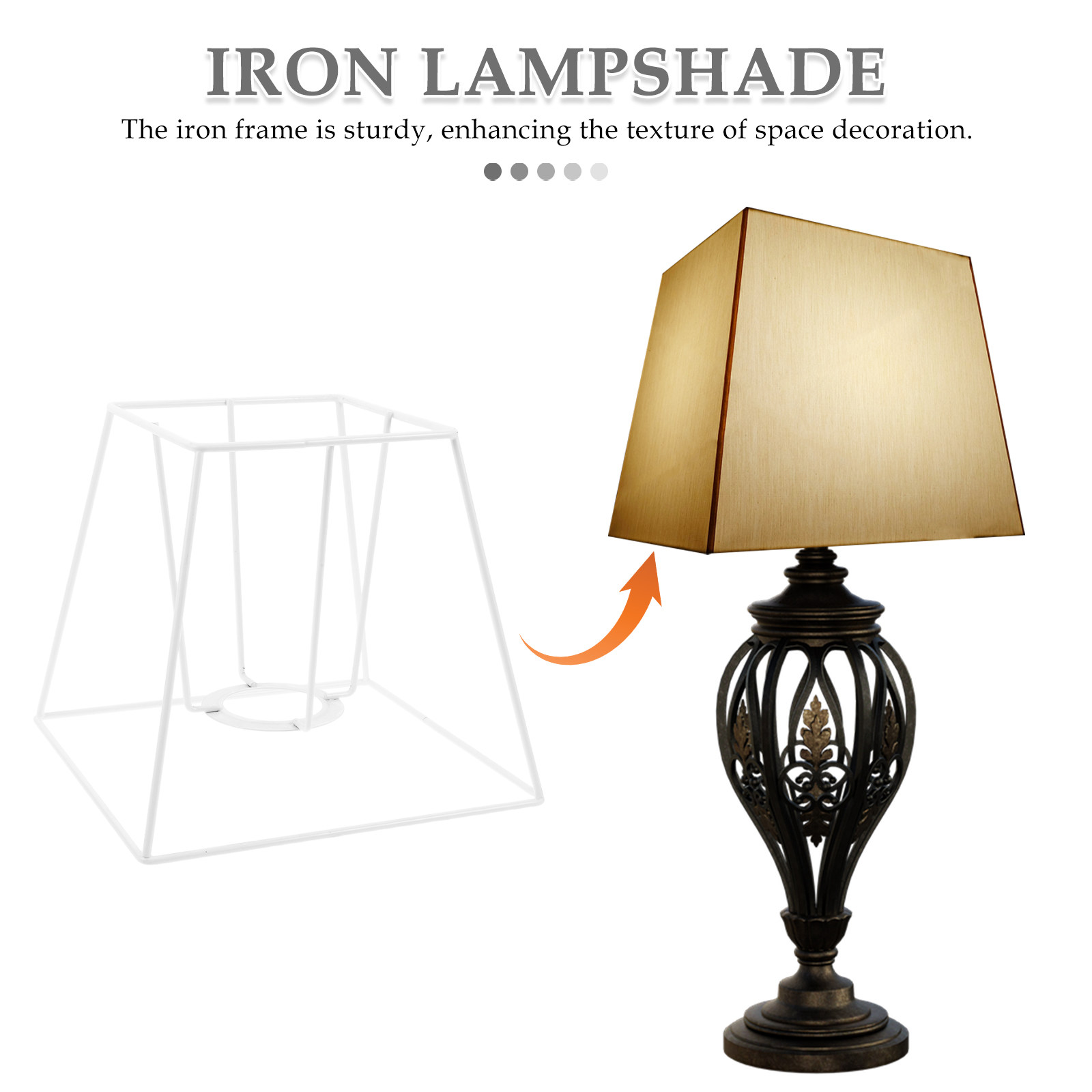 Iron Wire Lampshade Frame Geom - огляд і ціна Geometric Lamp Shade