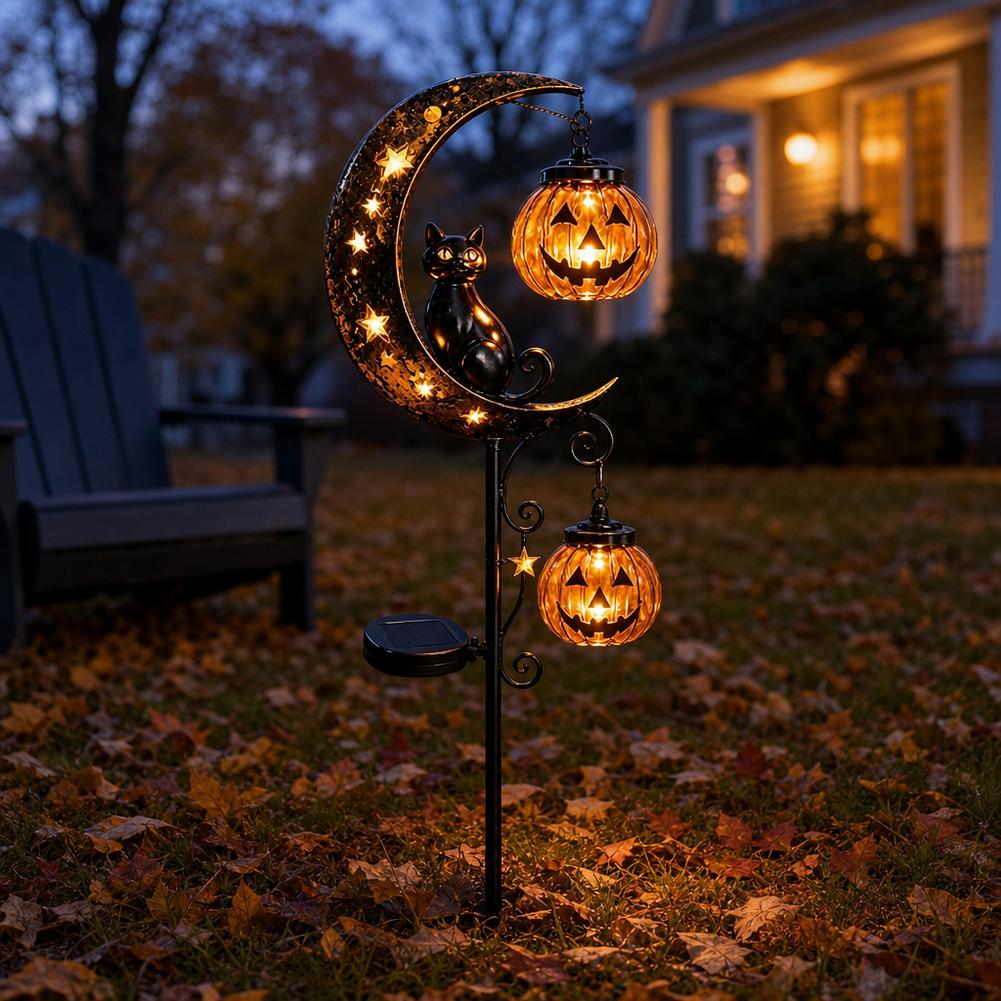 Halloween Black Cat Moon Groun - огляд і ціна Led Moon Lamp