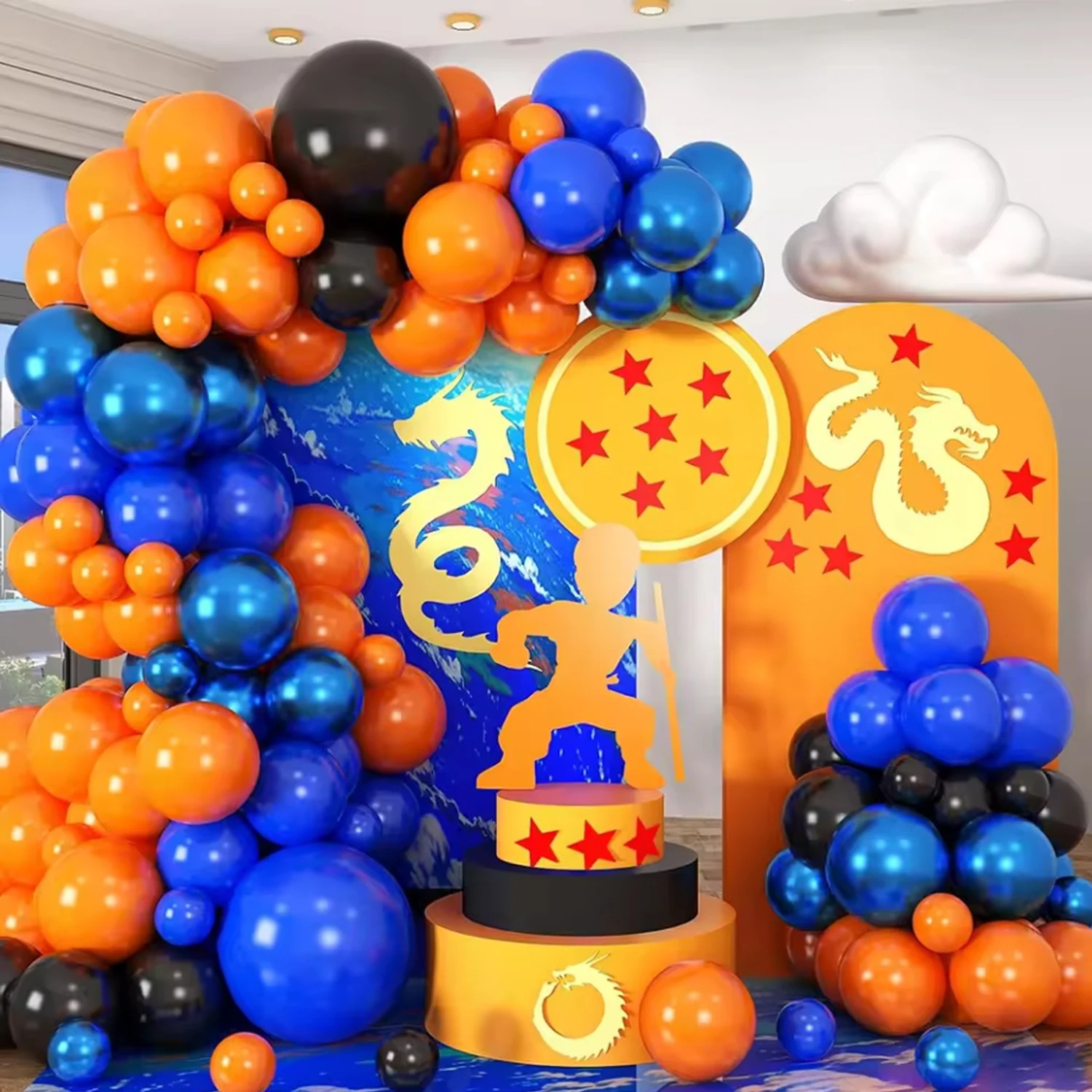 110pcs Orange Blue Latex Ballo - огляд і ціна Orange Lighting Decor