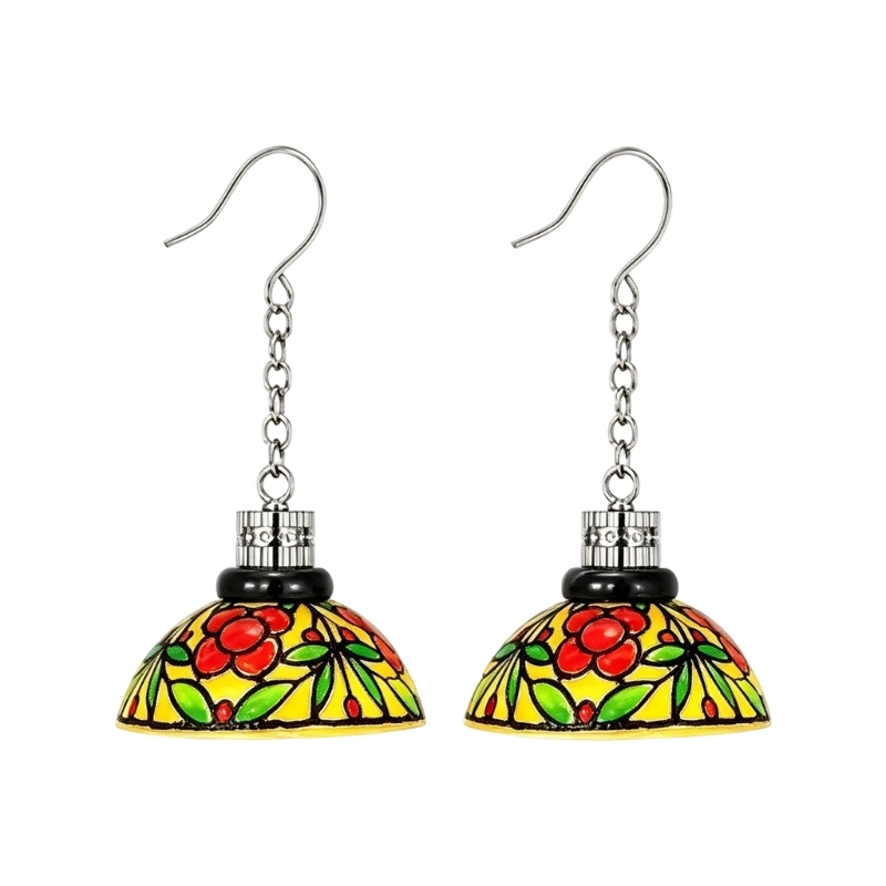 195C Floral Drop Earrings Pair - огляд і ціна Geometric Lamp Shade