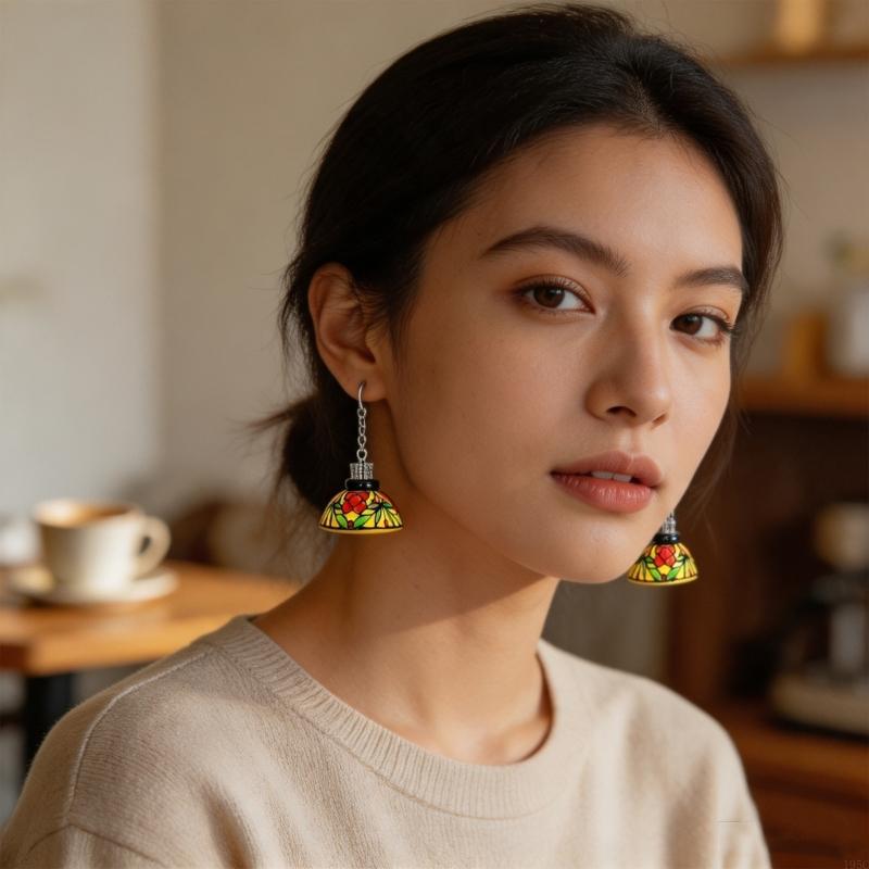 195C Floral Drop Earrings Pair - огляд і ціна Geometric Lamp Shade
