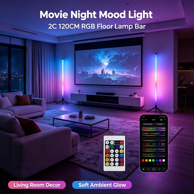 2 Pack RGB LED Corner Floor La - огляд і ціна Decor Lighting Floor Lamps