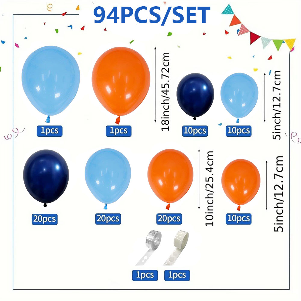 94Pcs Blue Balloon Flower Arch - огляд і ціна Orange Lighting Decor