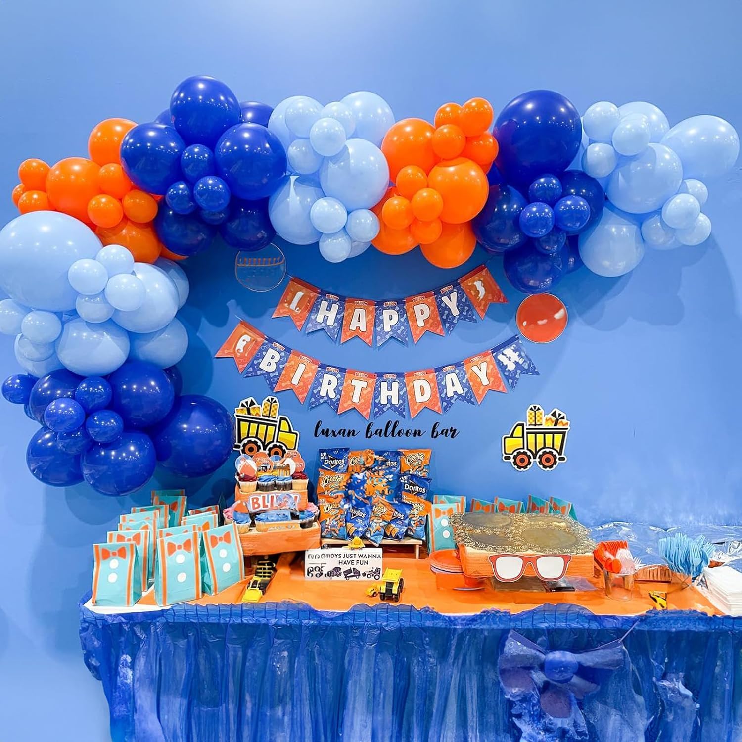 Orange Blue Balloon Arch Holid - огляд і ціна Orange Lighting Decor