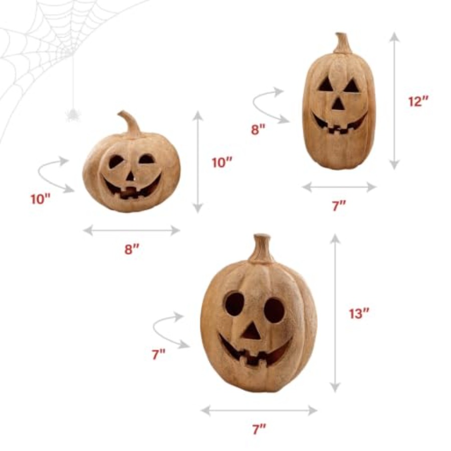 3-Piece Spooky Lighted LED Jac - огляд і ціна Orange Lighting Decor